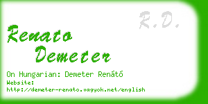 renato demeter business card